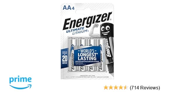 Energizer Ultimate Lithium AA Batteries, 4 Pack: Amazon.co.uk: Electronics